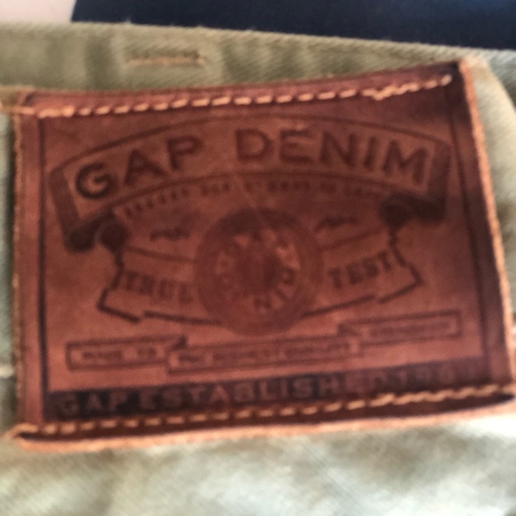 Vintage Gap Denim button up jeans in mint green - Picture 2 of 7